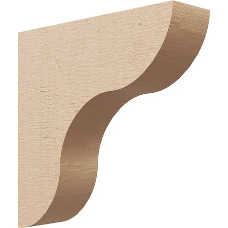 4in. W X 16in. D X 16in. H Series 1 Thin Carmel Rough Cedar Woodgrain TimberThane Corbel, Primed Tan